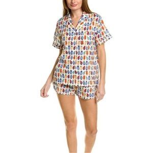 Roller Rabbit Rare "Says Who" Parrot Lulu Cotton Short‎ Pajamas XS